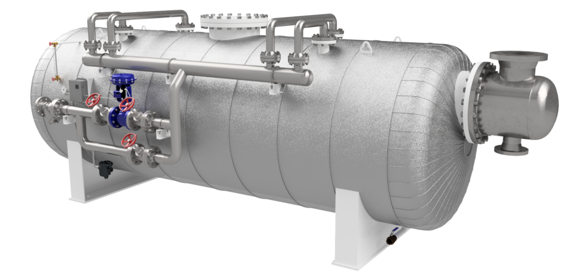 FinnCo's steam sparged water bath cryogenic vaporizer.